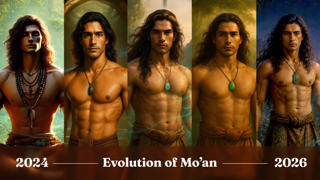 How to Create Consistent AI Character Images: Mo’an Evolution, Devotion & an Intuitive AI Art Process (Evolution of Mo'an)